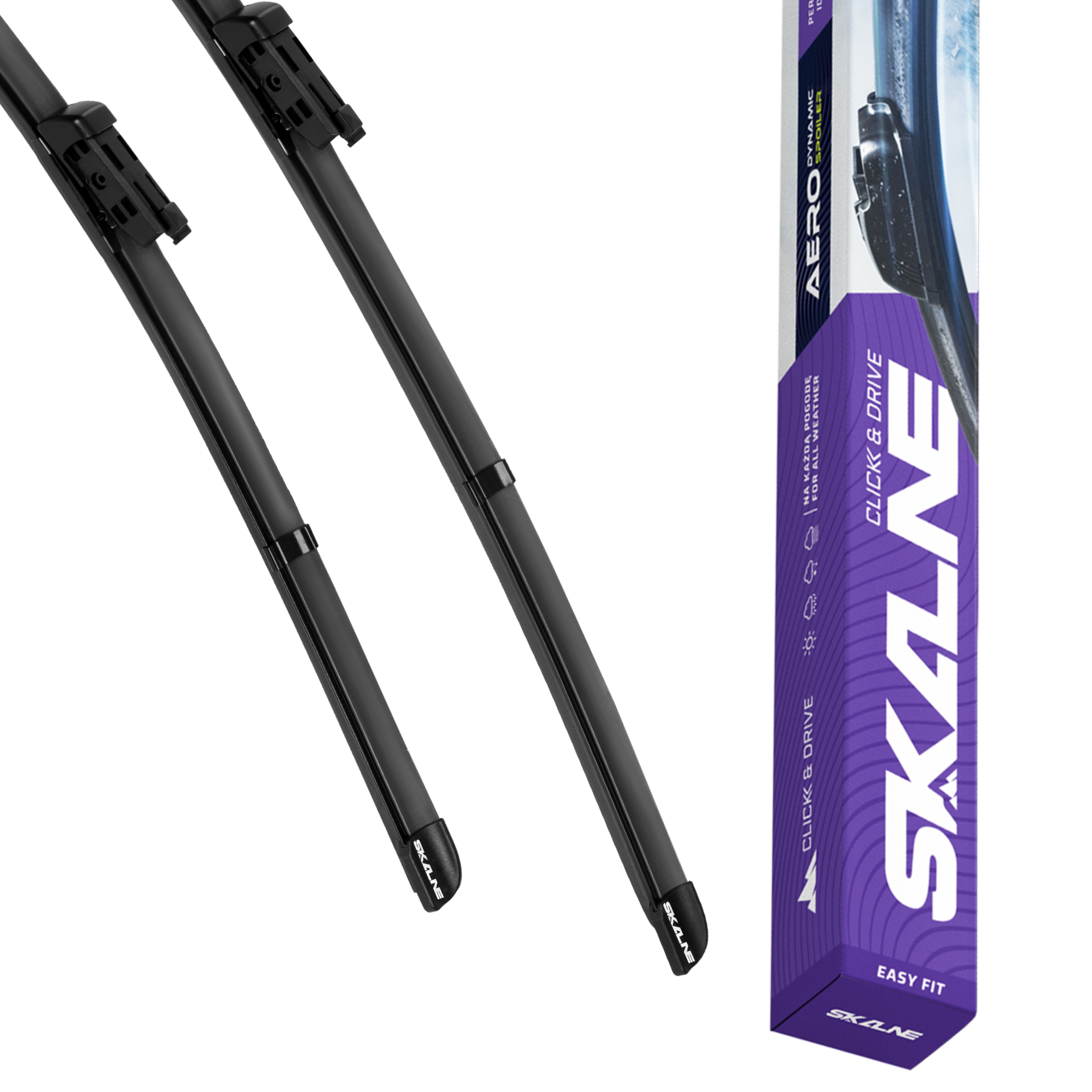 SKALNE EASY FIT Scheibenwischer D10 600 500 mit Verpackung — Set mit 2 Stück
